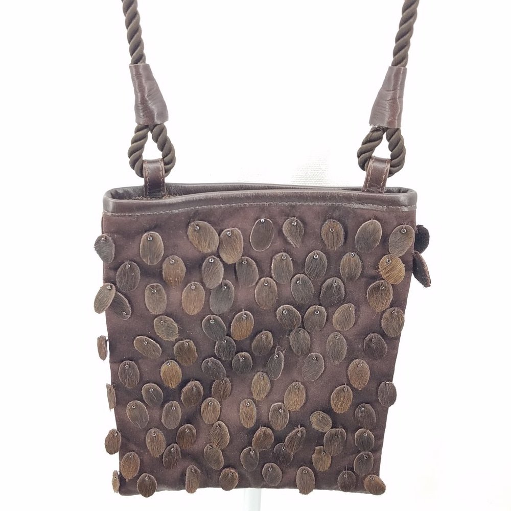 AX Armani Exchange Brown Embellished Crossbody Bag